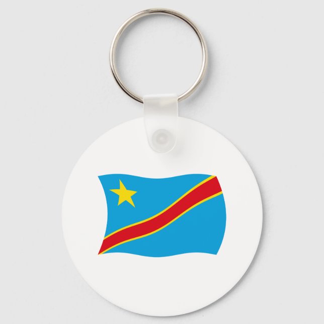 Kongos demokratiska republik Flagga Nyckelring (Framsida)
