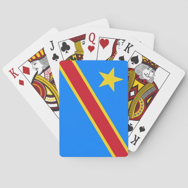 Kongos flagga Kinshasa Casinokort (Baksidan)