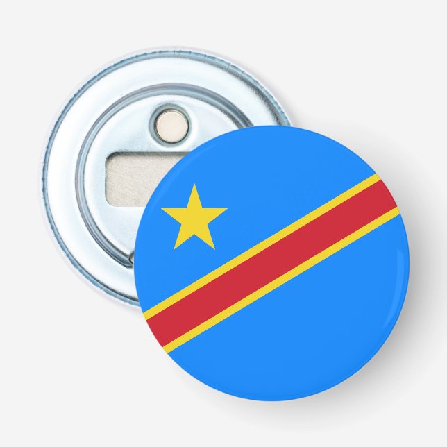 Kongos flagga Kinshasa Flasköppnare (Framsidan)