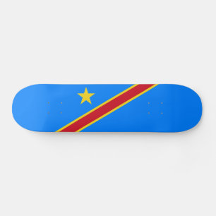 Kongos flagga Kinshasa Mini Skateboard Bräda 18,5 Cm