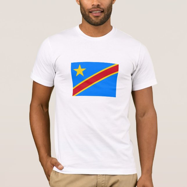 Kongos flagga Kinshasa T Shirt (Framsida)
