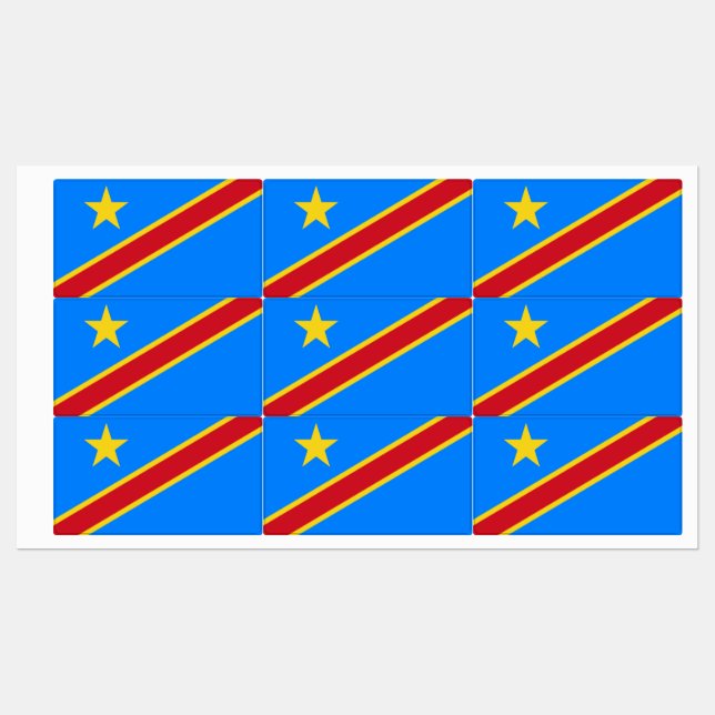 Kongos flagga klistermärke (Ark)