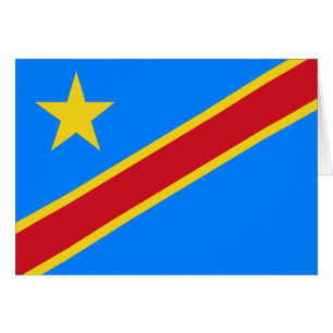 Kongos Kinshasa-flagga Hälsningskort