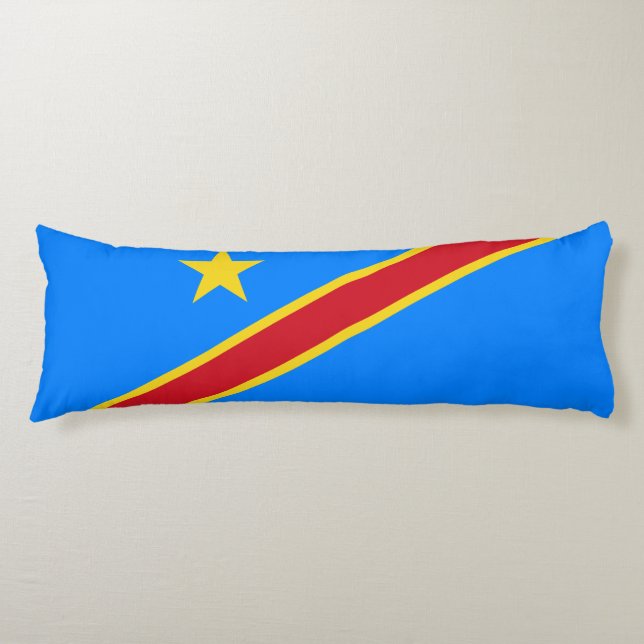 Kongos Kinshasa-flagga Kroppskudde (Framsidan)