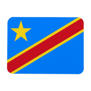 Kongos Kinshasa-flagga Magnet