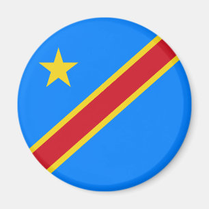 Kongos Kinshasa-flagga Magnet