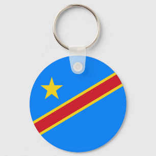 Kongos Kinshasa-flagga Nyckelring