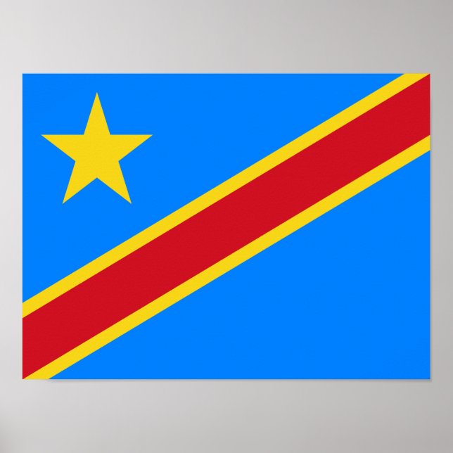 Kongos Kinshasa-flagga Poster (Framsidan)