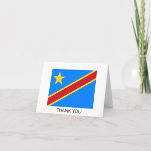 Kongos Kinshasa-flagga Tack Kort