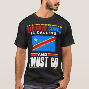 Kongos kongolesiska Flagga Demokratiska republiken T Shirt