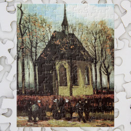 Kongregation i kyrkan, Nuenen, av Vincent van Gogh Pussel
