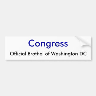 Kongress officiell bordell av Washington DC Bildekal