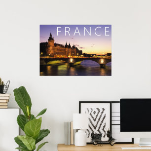 Kongress vid floden Seine Paris, Frankrike Poster