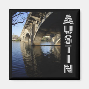 kongressbrygga Dam Bird Sjö Austin Texas Magnet