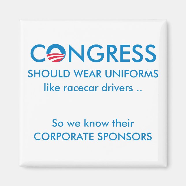 Kongressen behöver uniformer magnet (Framsidan)