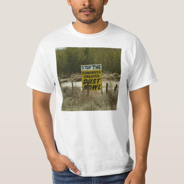 Kongressen Skapade Dust Bowl T Shirt (Framsida)