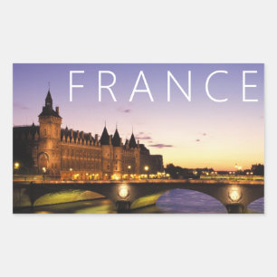 Kongressen vid floden Seine Paris, Frankrike Rektangulärt Klistermärke