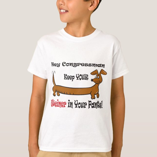 Kongressledamoten Weiner Tee Shirt (Framsida)