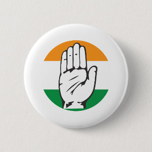 Kongresspartyet av Indien räcker symbol Knapp