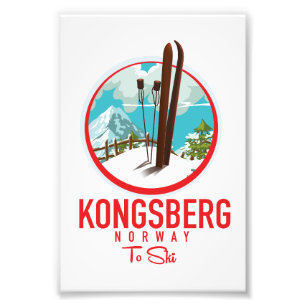 Kongsberg Norge Ski logotyp Fototryck