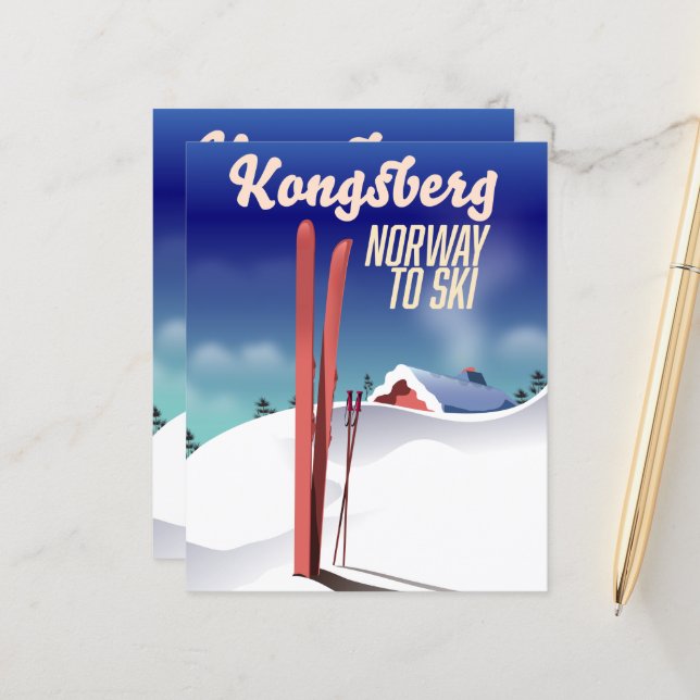 Kongsberg Norge skidresor affisch. (Fram/Back In Situ)