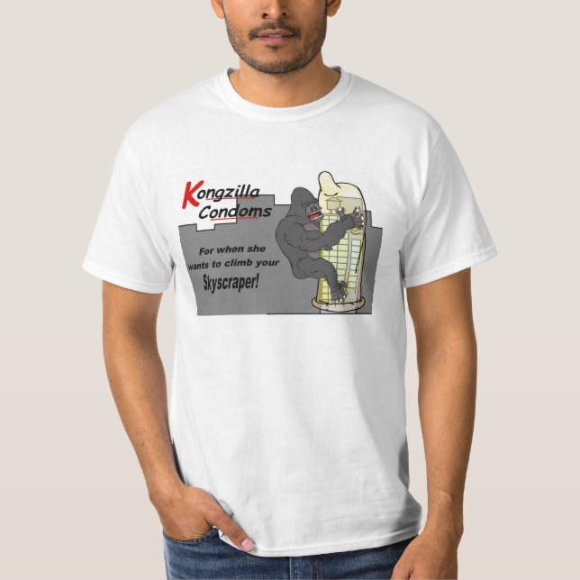 Kongzilla kondomar t shirt (Framsida)