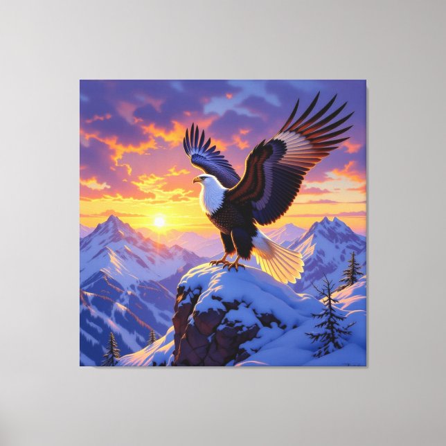 König der Lüfte Der majestätische Weißkopfseeadler Canvastryck (Framsida)