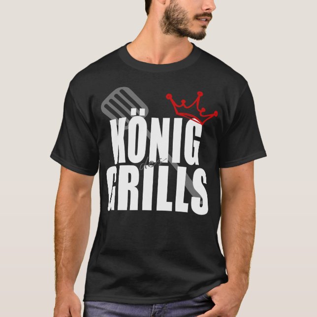 König des Grills Krone Gillbesteck T Shirt (Framsida)