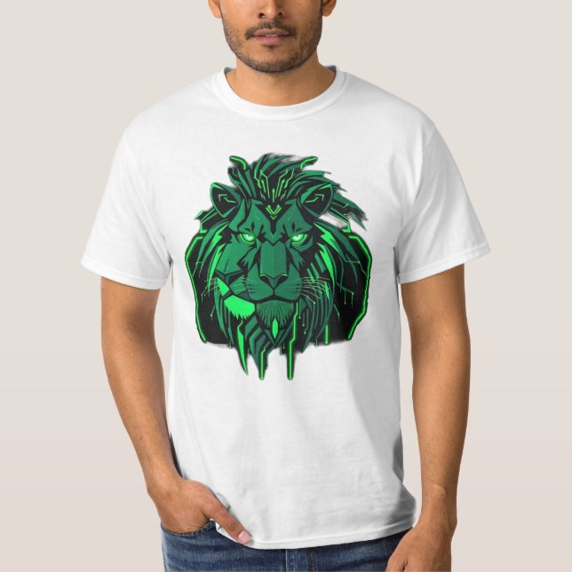 Königlicher Löwe – Neon Power T Shirt (Framsida)