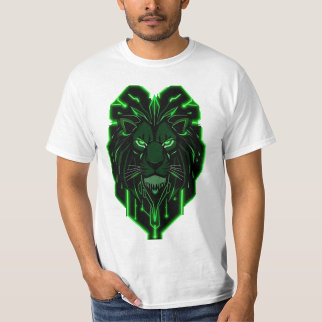 Königlicher Löwe – Neon Power T Shirt (Framsida)