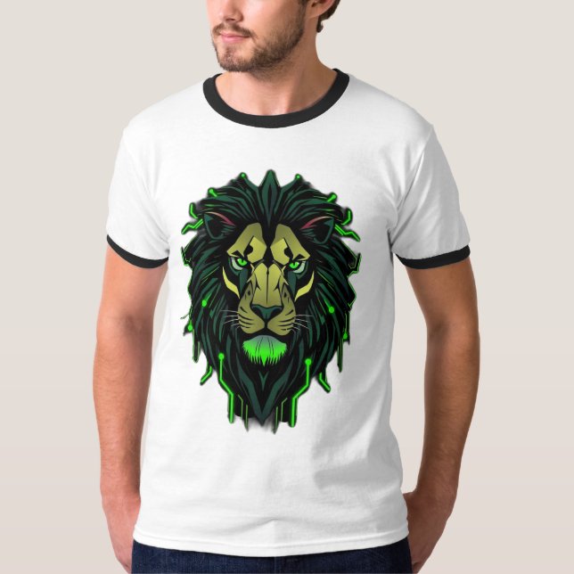 Königlicher Löwe – Neon Power T Shirt (Framsida)