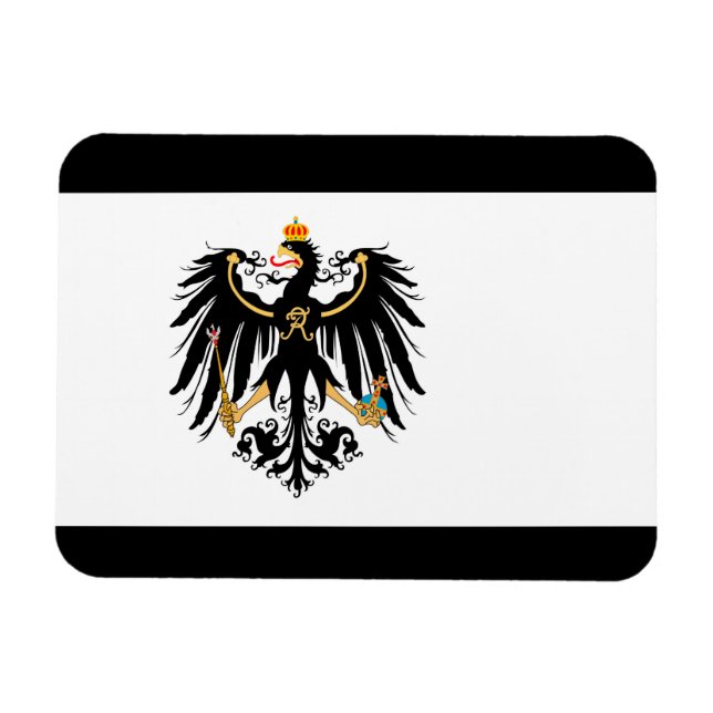 Königreich Preussen Nationalfahne Magnet (Horisontell)