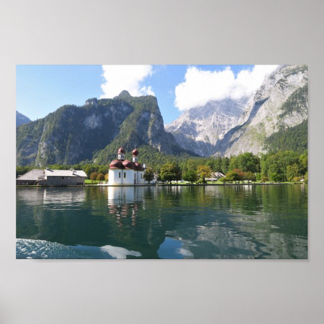 Königssee Bavarian Alpernas Poster (Framsidan)