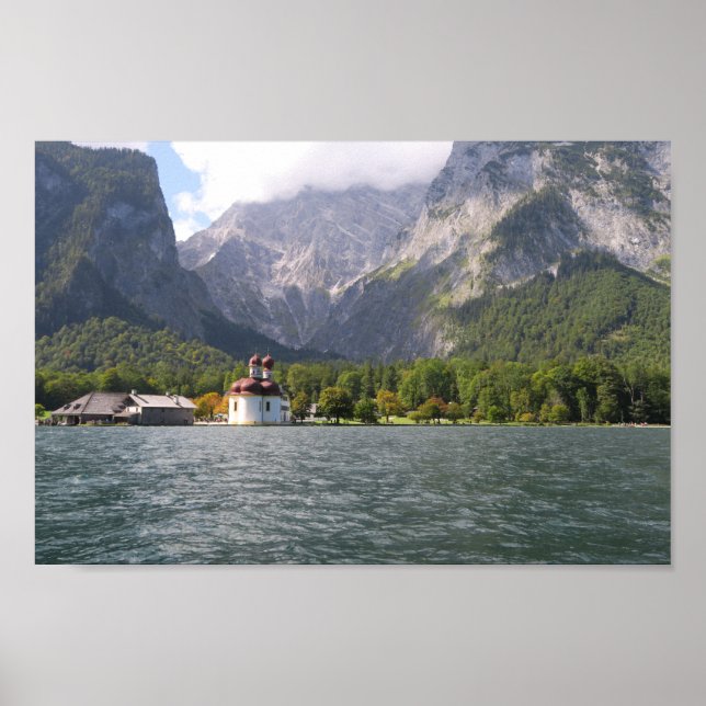 Königssee Bavarian Alpernas Poster (Framsidan)