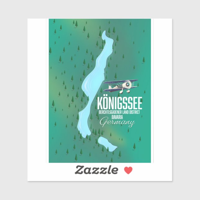 Königssee Berchtesgadener Tyskland Klistermärken (Ark)