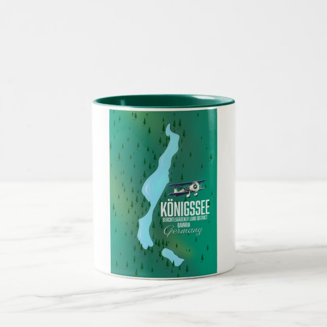 Königssee Berchtesgadener Tyskland Två-Tonad Mugg (Center)
