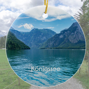 Königssee i Bayern, Berchtesgaden Julgransprydnad Keramik