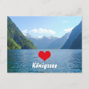 Königssee Sjö i Bayern, Tyskland Vykort