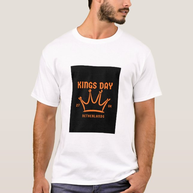 Koningsdag 2026 Herr Orange T-Shirt Nederländerna  (Framsida)