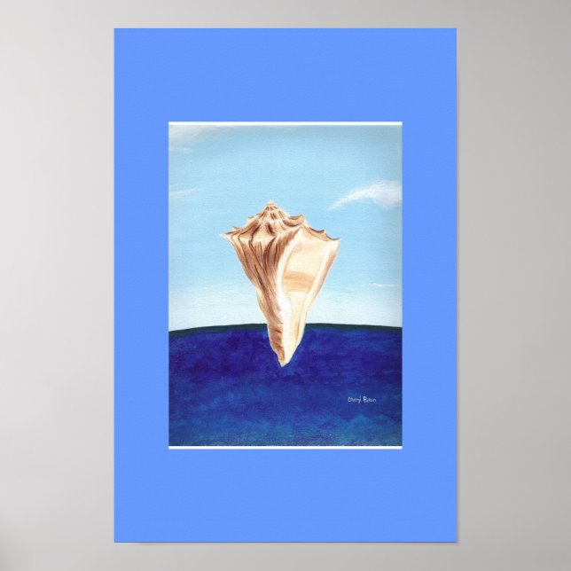 Konk snigelskal och havsmålning, posters (Framsidan)