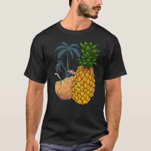 Konkosfrukt i Handflatan Träd Tropisk sommarskörd T Shirt