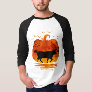 KONKOSKALLDRÄKT FÖR KOR TILL HALLOWEEN KOÄLSKARE H T SHIRT
