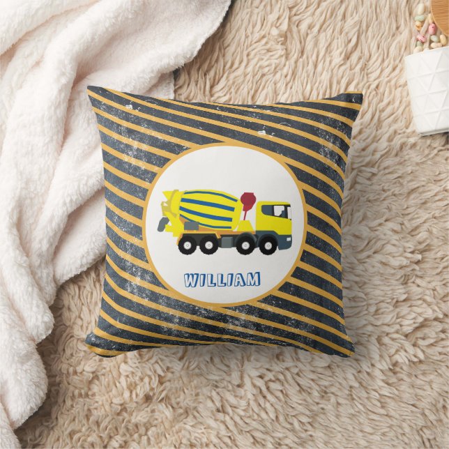 Konkret Cement Lastbil Construction Lastbilar Kudde (Filt)