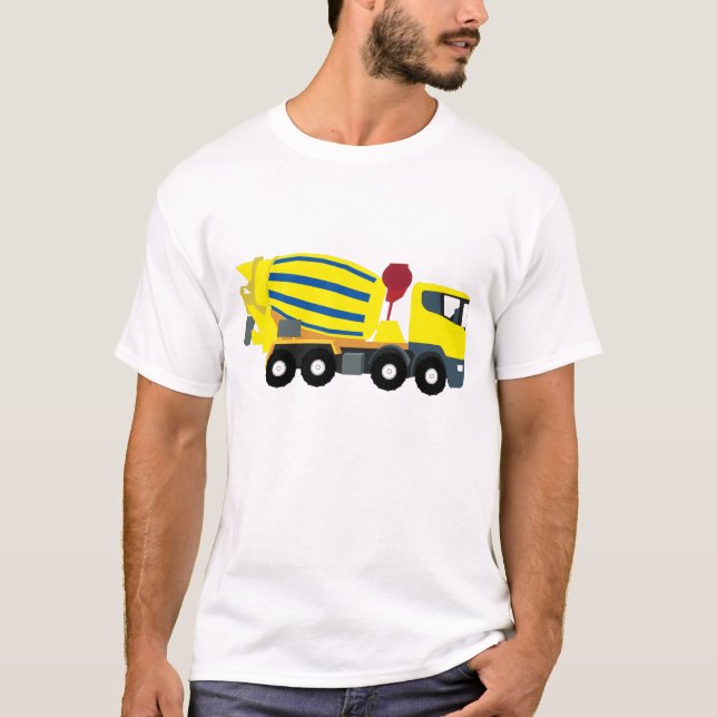 Konkret Cement Lastbil Construction Lastbilar T Shirt (Framsida)