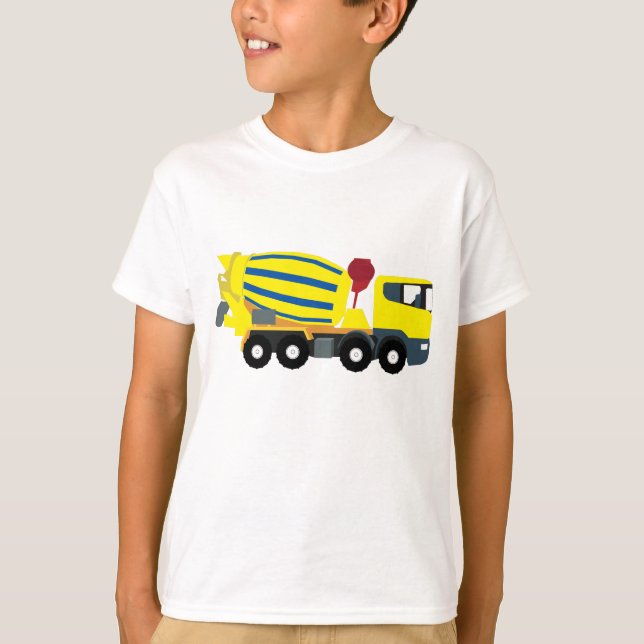 Konkret Cement Lastbil Construction Lastbilar T Shirt (Framsida)