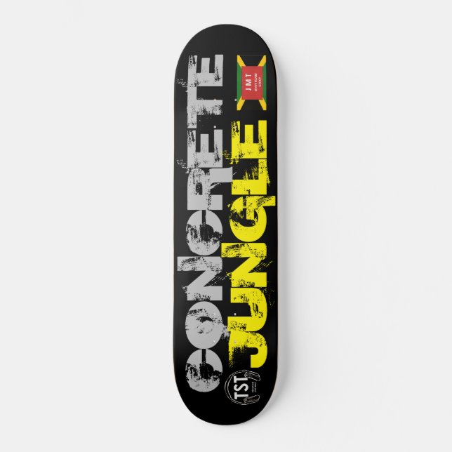 KONKRET JUNGLE-skateboard Mini Skateboard Bräda 18,5 Cm (Framsida)