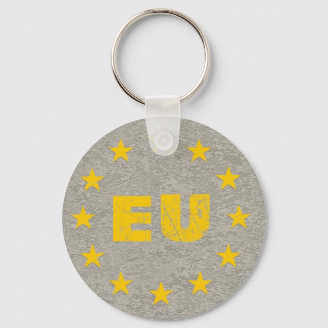 Konkreta EU-Flagga Nyckelring (Framsida)