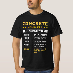 Konkreta finisher-presentblandare för timtaxering t shirt