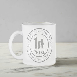 Konkurrens 1:a pris Trophy Award Frosted Glass B Frostad Glasmugg