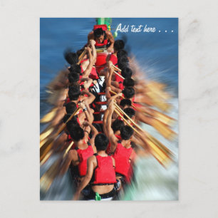 Konkurrens i Dragon Boat Tävling Vykort